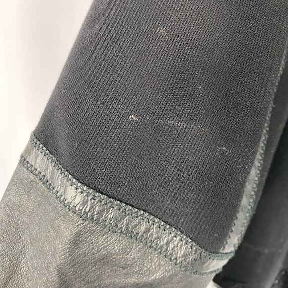 VTG illia Hybrid Leather Jacket Women Sz 10 Black Raw Hem Fairy Grunge Goth USA - Picture 7 of 10